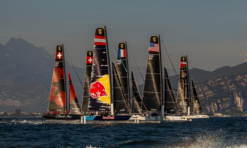 Tight reaching starts on day two of the GC32 Riva Cup. - photo © Sailing Energy / GC32 Racing Tour