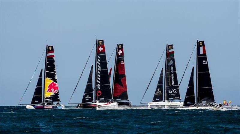 All five races today had reaching starts - GC32 Oman Cup day 3 photo copyright Sailing Energy / GC32 Racing Tour taken at  and featuring the GC32 class