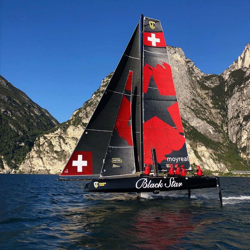 Christian Zuerrer's Black Star Sailing Team has been busy training in Switzerland - photo © GC32 Racing Tour