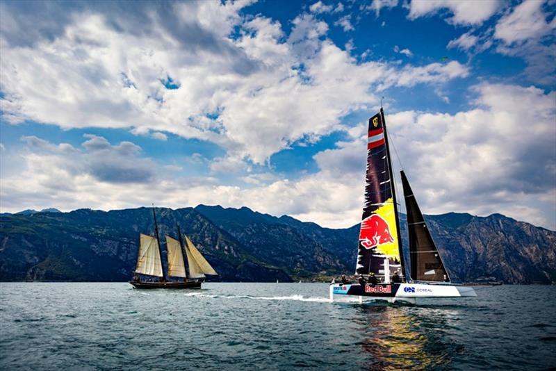Team Red Bull Sailing (AUT) led by double olympic gold medalists Roman Hagara and Hans Peter Steinacher perform during the training camp in Lake Garda, Italy on June 2, 2021 - photo © Samo Vidic / Red Bull Content Pool