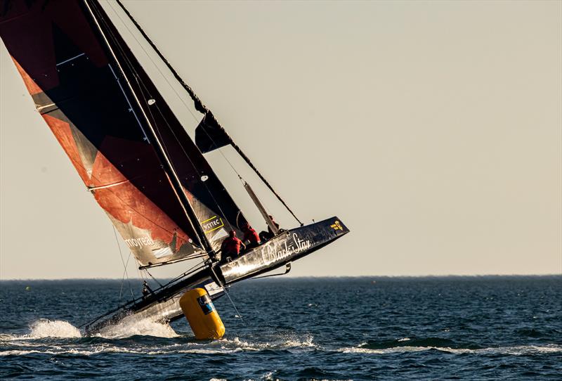 Ragged round-up on Black Star - 2021 GC32 Lagos Cup 1 - photo © Sailing Energy/ GC32 Racing Tour 