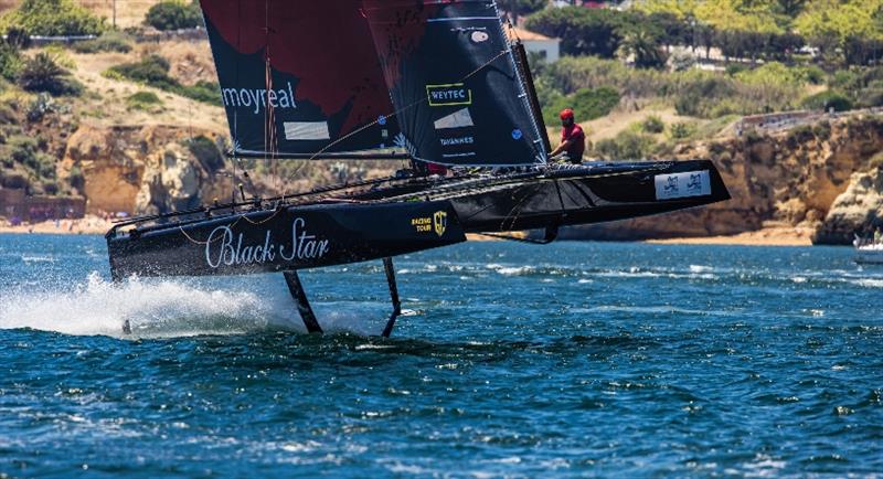 Black Star Sailing Team would have easily reached the podium at the GC32 Lagos Cup 1 had they not dismasted - photo © Sailing Energy / GC32 Racing Tour