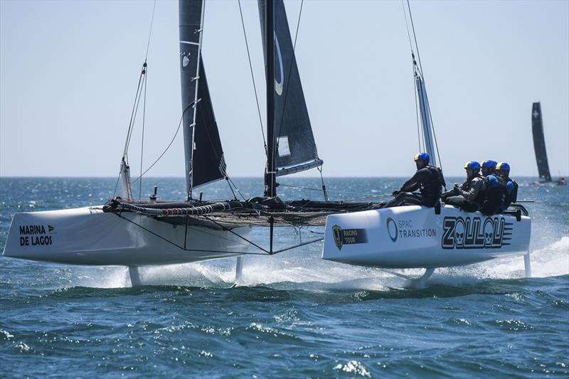 Erik Maris' Zoulou salvaged a fine second in today's race - GC32 Lagos Cup 2 - photo © Sailing Energy / GC32 Racing Tour