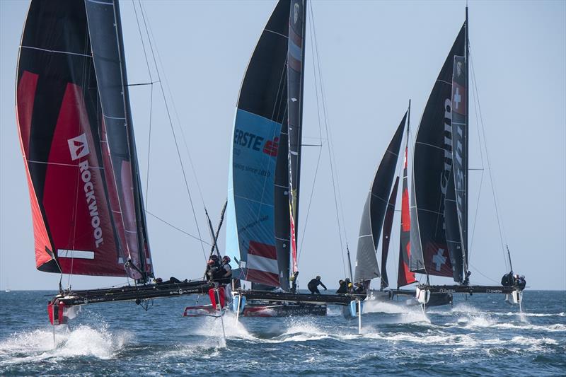 Despite the big conditions, racing was frequently close - GC32 Lagos Cup 2 photo copyright Sailing Energy / GC32 Racing Tour taken at  and featuring the GC32 class
