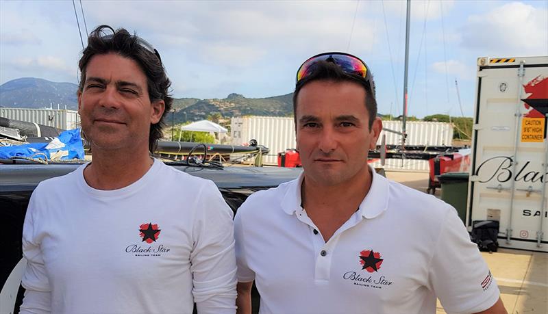 Black Star Sailing Team's Christian Zuerrer (left) with Pierluigi de Felice - photo © GC32 Racing Tour