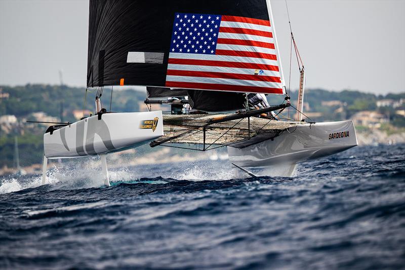 Jason Carroll's Argo, back in the GC32 groove after an almost two year absense - photo © GC32 Racing Tour / Sailing Energy