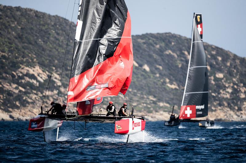 Team Rockwool Racing leads Black Star Sailing Team - 2021 GC32 World Championship - photo © Sailing Energy / GC32 Racing Tour