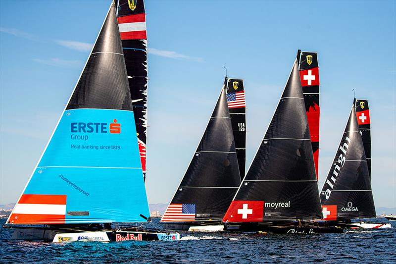 Upwind starts today in the lighter conditions - 2021 GC32 Mar Menor Cup photo copyright Sailing Energy / GC32 Racing Tour taken at  and featuring the GC32 class