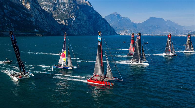 Cool boats in a cool venue - very hard to better this in sailing - photo © Sailing Energy / GC32 Racing Tour