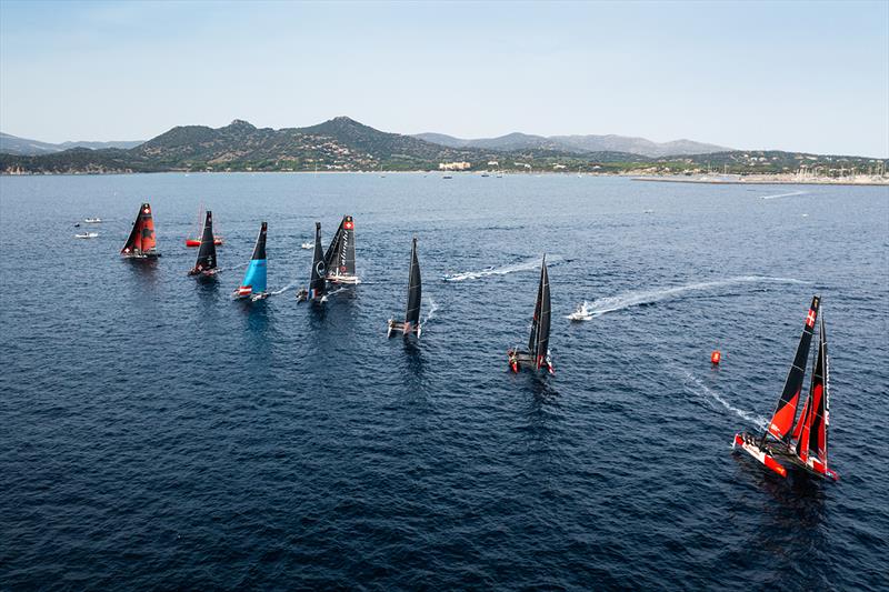 The bay off Villasimius usually provides good wind and flat water photo copyright Sailing Energy taken at  and featuring the GC32 class