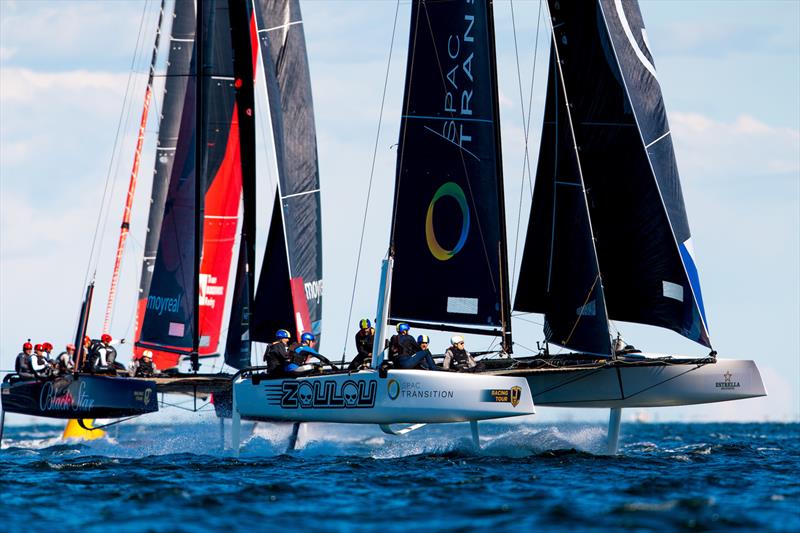 GC32 foil catamarans at Lake Garda photo copyright Elena Giolai taken at Fraglia Vela Riva and featuring the GC32 class