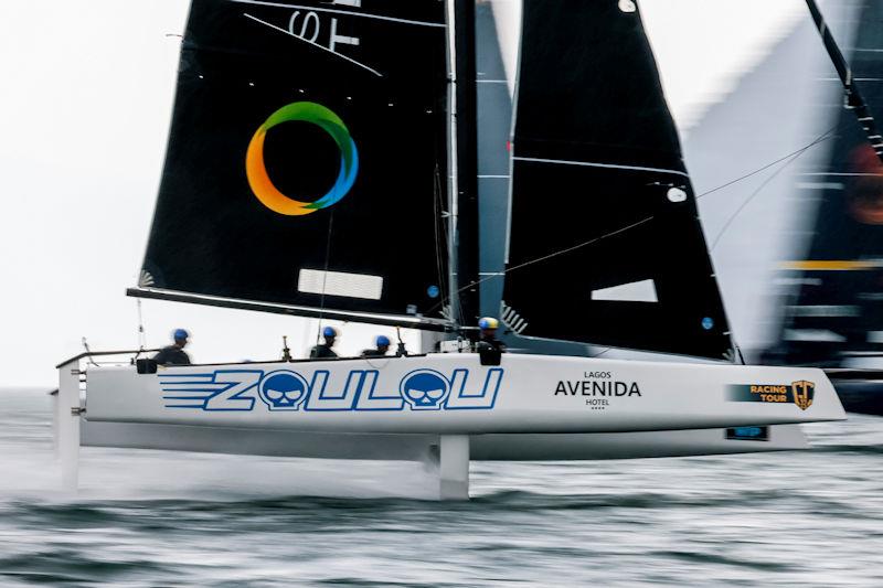 Erik Maris' Zoulou at speed on day 1 of the GC32 Riva Cup - photo © Sailing Energy / GC32 Racing Tour