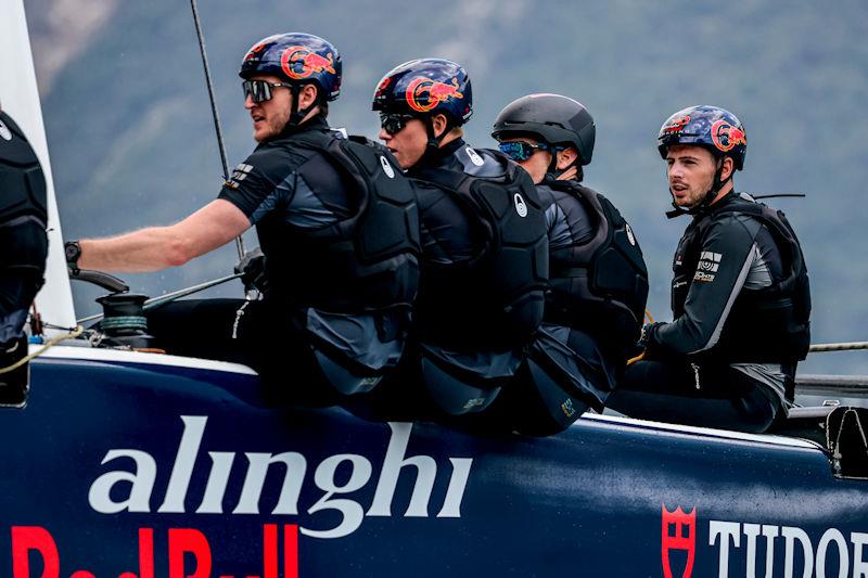 GC32 newbie Maxime Bachelin at the helm of Alinghi Red Bull Racing - SUI 15 on day 1 of the GC32 Riva Cup photo copyright Sailing Energy / GC32 Racing Tour taken at Fraglia Vela Riva and featuring the GC32 class