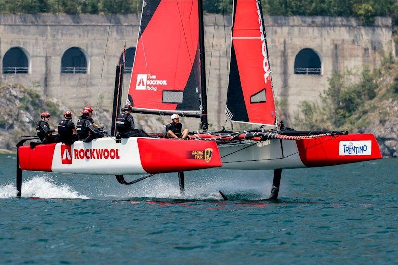 The Nicolai Sehested-skippered Team Rockwool Racing on day 2 of the GC32 Riva Cup photo copyright Sailing Energy / GC32 Racing Tour taken at Fraglia Vela Riva and featuring the GC32 class