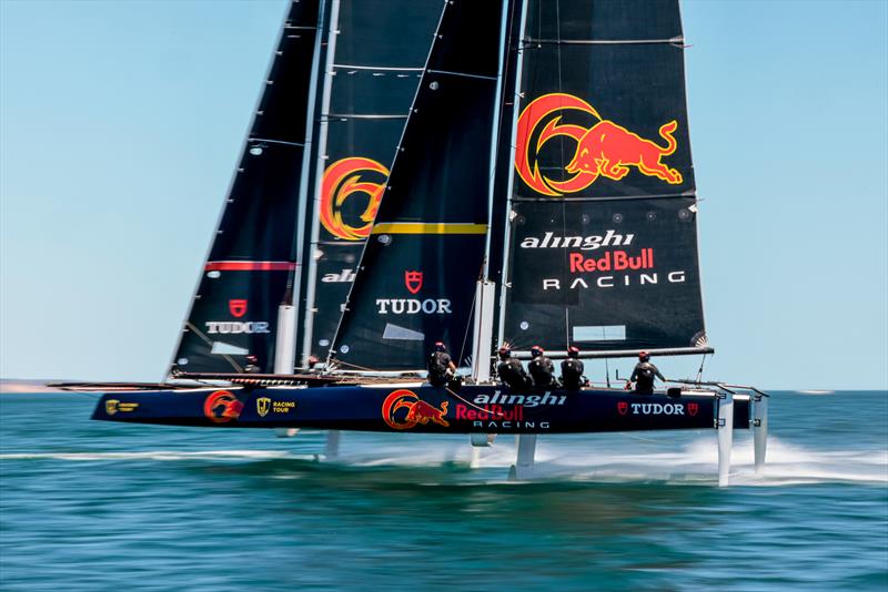 Alinghi Red Bull Racing are fielding two GC32s this season but for the GC32 Lagos Cup have swapped skippers Arnaud Psarofaghis and Maxime on day 2 of the GC32 Racing Tour Lagos Cup photo copyright Sailing Energy / GC32 Racing Tour taken at Clube de Vela de Lagos and featuring the GC32 class