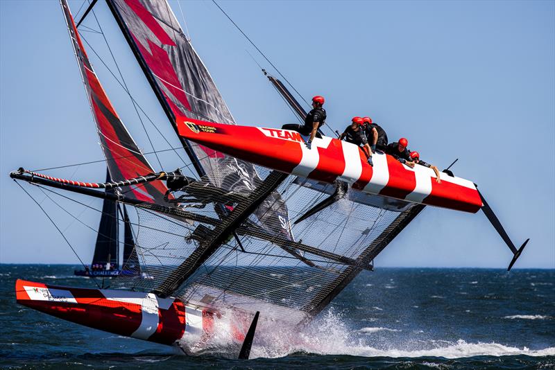 Team Tilt was one of several teams that came close to 'losing it' in today's violently gusty final race on day 3 of the GC32 Racing Tour Lagos Cup photo copyright Sailing Energy / GC32 Racing Tour taken at Clube de Vela de Lagos and featuring the GC32 class