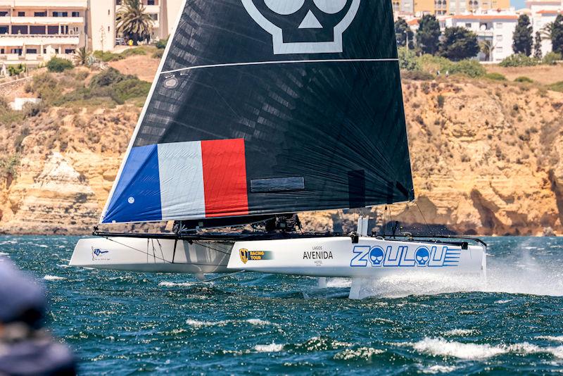 Erik Maris' Zoulou claimed the third step of the podium by a point from Alinghi Red Bull Racing - SUI 8 at the GC32 Racing Tour Lagos Cup photo copyright Sailing Energy / GC32 Racing Tour taken at Clube de Vela de Lagos and featuring the GC32 class