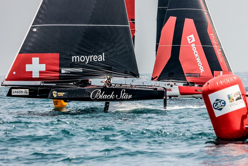 Black Star Sailing Team - GC32 Racing Tour . Lagos World Championships - Day 2 - July, 2022 photo copyright Sailing Energy / GC32 Racing Tour taken at Clube de Vela de Lagos and featuring the GC32 class