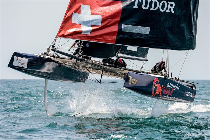 Alinghi Red Bull Racing - GC32 Racing Tour . Lagos World Championships - Day 2 - July, 2022 photo copyright Sailing Energy / GC32 Racing Tour taken at Clube de Vela de Lagos and featuring the GC32 class