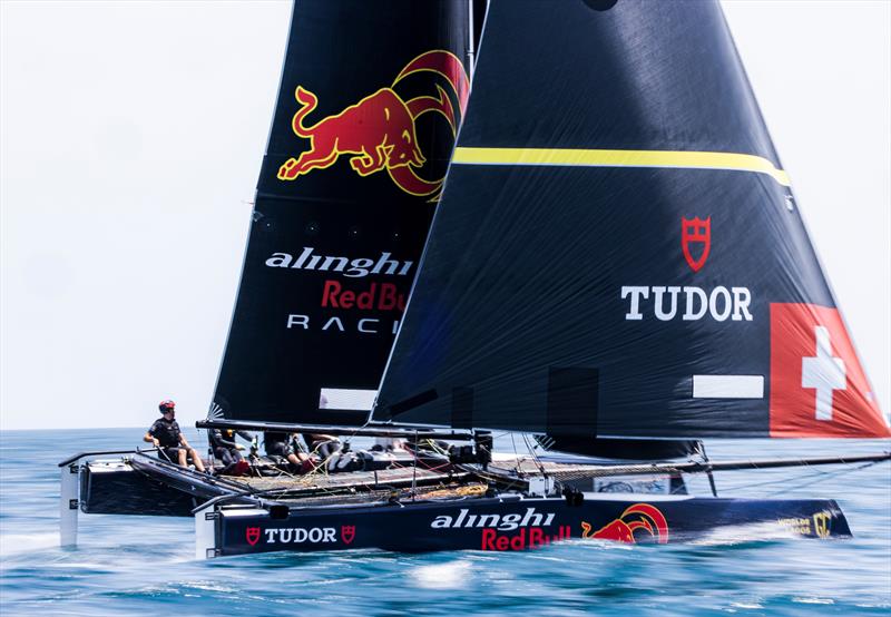 Alkinghi Red Bull Racing - GC32 Racing Tour . Lagos World Championships - Day 2 - July, 2022 photo copyright Sailing Energy / GC32 Racing Tour taken at Clube de Vela de Lagos and featuring the GC32 class