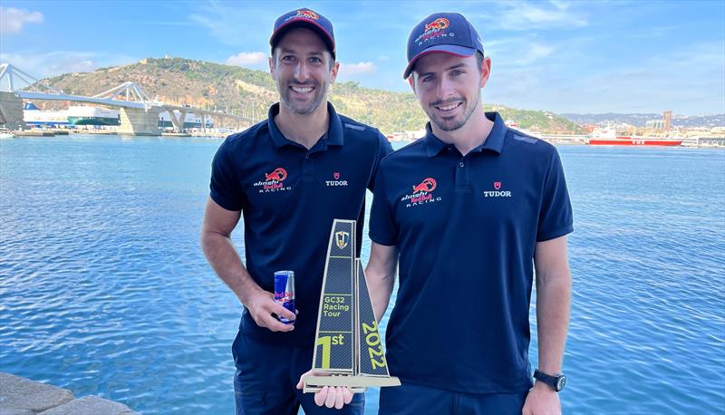 Alinghi Red Bull Racing skippers Arnaud Psarofaghis (left) and Maxime Bachelin (right) photo copyright Alinghi Red Bull Racing taken at  and featuring the GC32 class