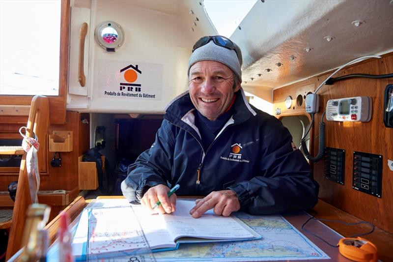 All smiles on PRB but an area of light winds could trouble Philippe Péché over the next 24 hours and shake up the fleet positions photo copyright Event Media taken at  and featuring the Golden Globe Race class