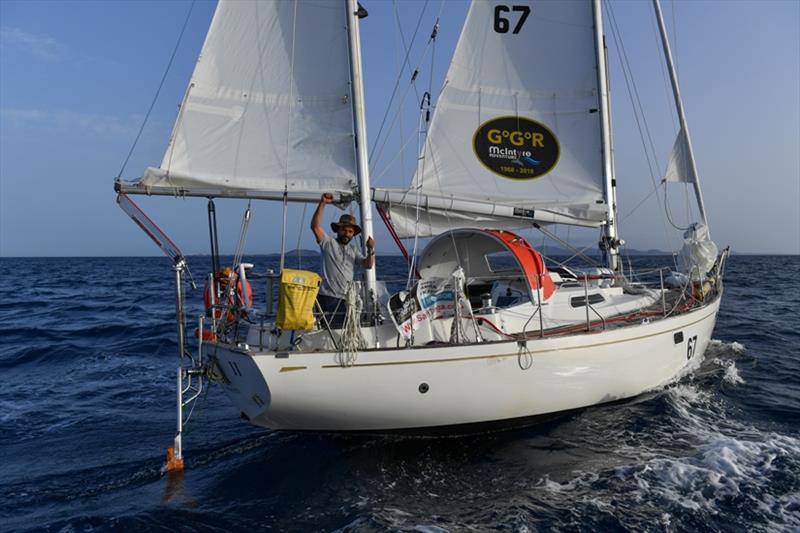 Nabil Amra (PAL) suffered a broken weld on his self-steering this morning and now heading for port to effect repairs photo copyright Christophe Favreau / PPL / GGR taken at  and featuring the Golden Globe Race class