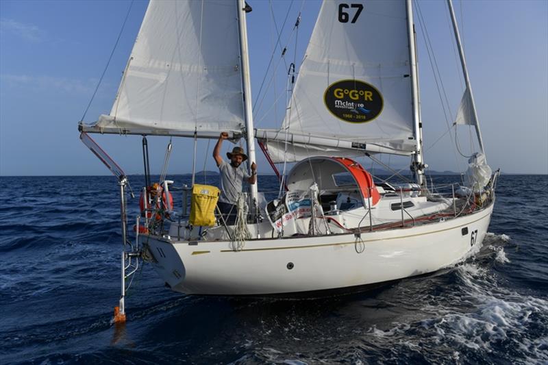 Nabil Amra (PAL) suffered a broken weld on his self-steering this morning and now heading for port to effect repairs - photo © Christophe Favreau / PPL / GGR