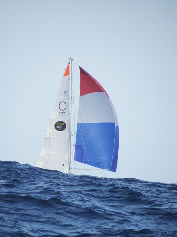 Mark Slats - Ohpen Maverick still rolling downwind passed the Cape Verde Islands today, doing 5.2 knots, compared to 3.4 knots for  Péché who is closer to the Senegal coast photo copyright Tapio Lehtinen / PPL / GGR taken at  and featuring the Golden Globe Race class
