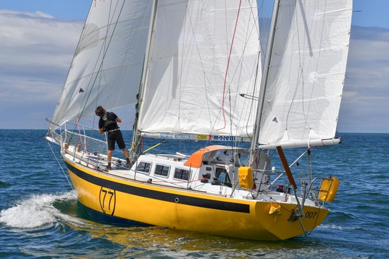 Francesco Cappelletti who missed start from Les Sables d'Olonne back on July 1st, finally set out to chase after the leaders on Saturday. He is sailing Endurance 35007 in Carozzo Class, for those keen to continue adventure after dropping out of main event - photo © Christophe Favreau / PPL / GGR