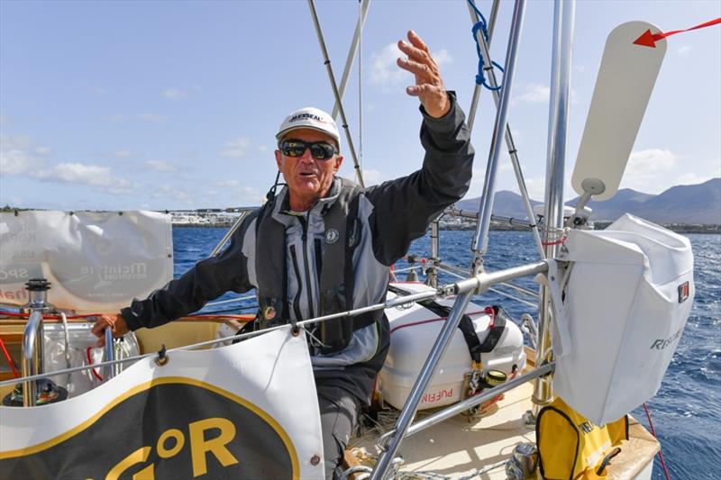 Istvan Kopar is back in the race after an unschuduled stop in the Cape Verde Islands to fix his self steering system - photo © Christophe Favreau / PPL / GGR