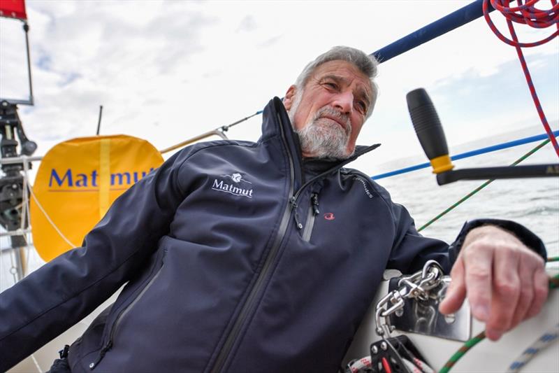 Jean-Luc Van Den Heede's windward course down the eastern side of the South Atlantic towards the Cape of Good Hope has proved better than the longer traditional Trade Wind route favoured by Mark Slats, and the Frenchman now leads the Dutchman by 575 miles photo copyright Christophe Favreau / Matmut / PPL taken at  and featuring the Golden Globe Race class