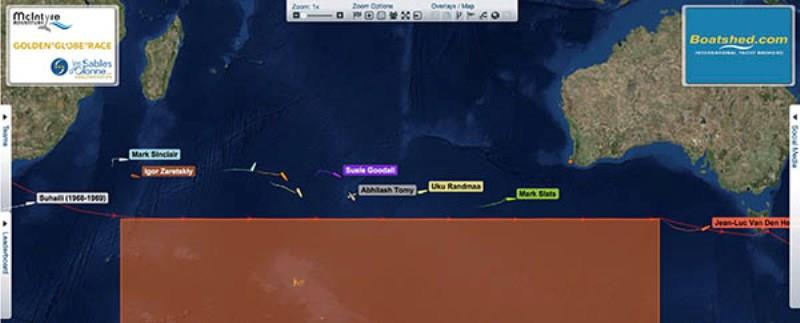 Position of GGR fleet at 12:00 UTC today - photo © Golden Globe Race