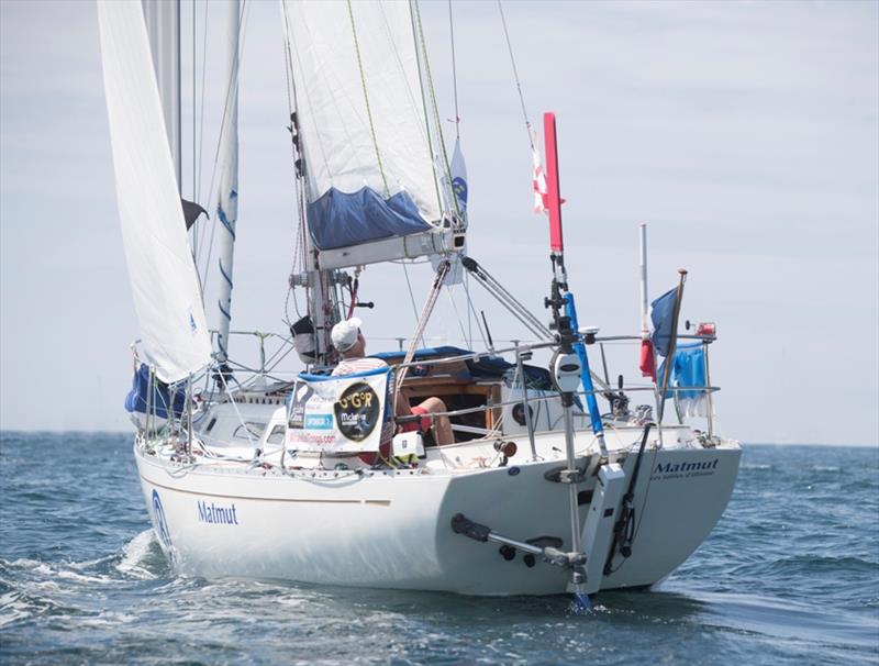 Still beecalmed! Jean-Luc Van Den Heede made just 19 miles over the past 24 hours, but his position to windward of Slats still gives him the advantage - Golden Globe Race photo copyright Tim Bishop / PPL / GGR taken at  and featuring the Golden Globe Race class