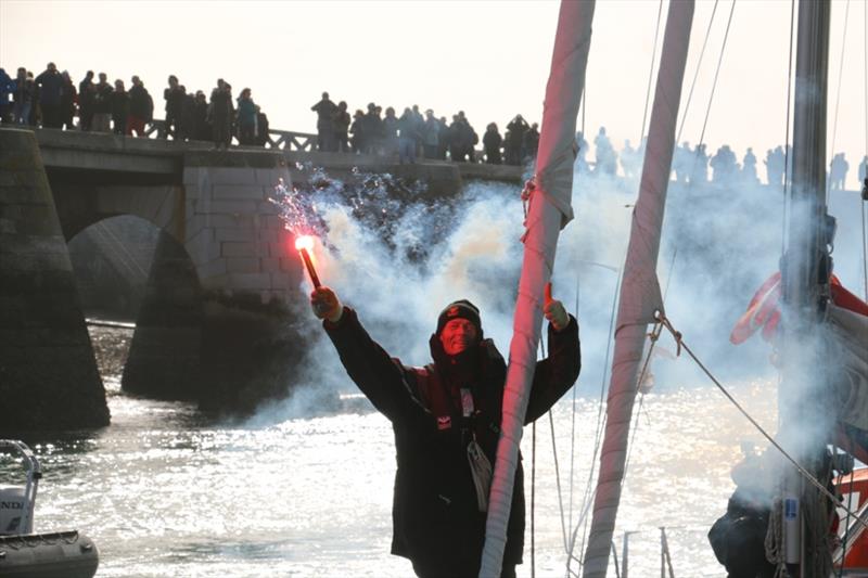 Thousands lined the harbour walls as Randmaa arrived in Les Sables d'Olonne - Golden Globe Race, Day 252 - photo © Jane Zhou / GGR / PPL