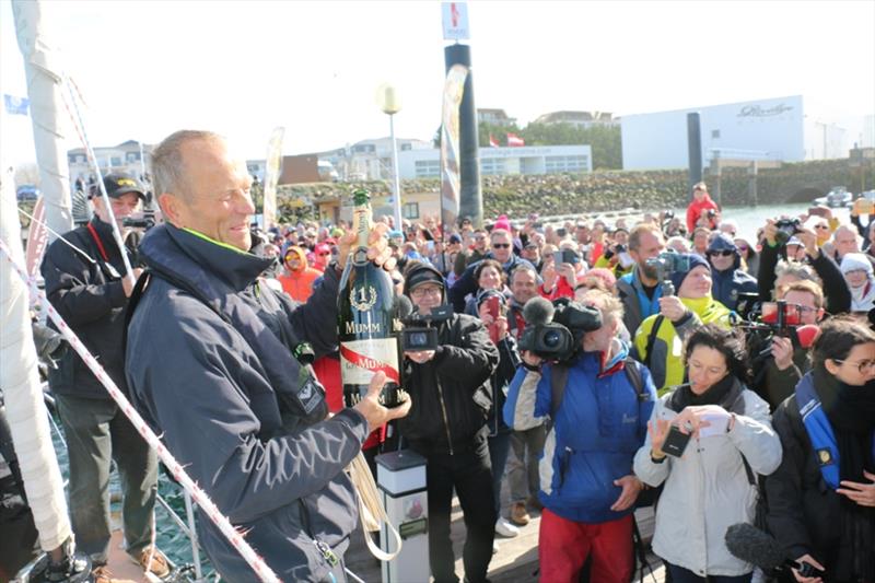 Champagne moment: `This has been my biggest dream` - Golden Globe Race, Day 252 photo copyright Jane Zhou / GGR / PPL taken at  and featuring the Golden Globe Race class