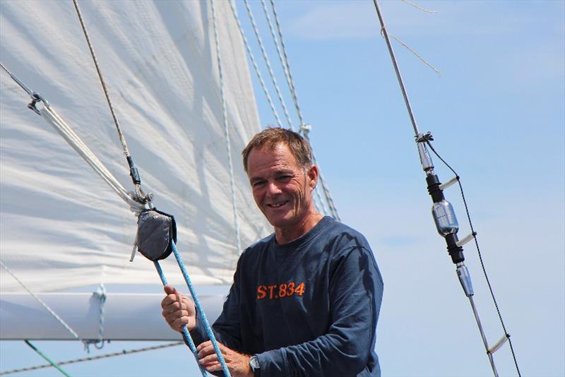 Bright and cheerful Tapio is enjoying his extended solo circumnavigation - Golden Globe Race photo copyright Peter Foerthmann / Windpilot and Les Gallagher / Fishpics / PPL taken at  and featuring the Golden Globe Race class