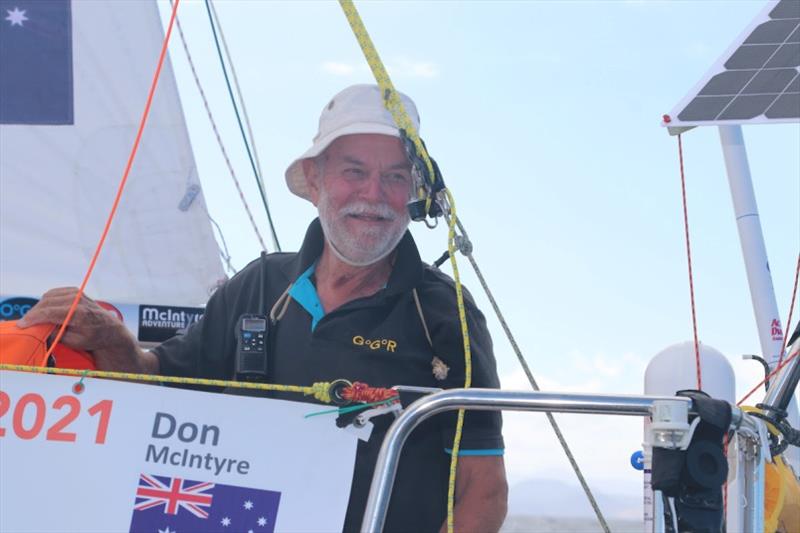 GGR Founder and Chairman Don McIntyre is onboard his new office, a 5.80 meters boat Trekka crossing the Atlantic. photo copyright JJ / GGR taken at  and featuring the Golden Globe Race class