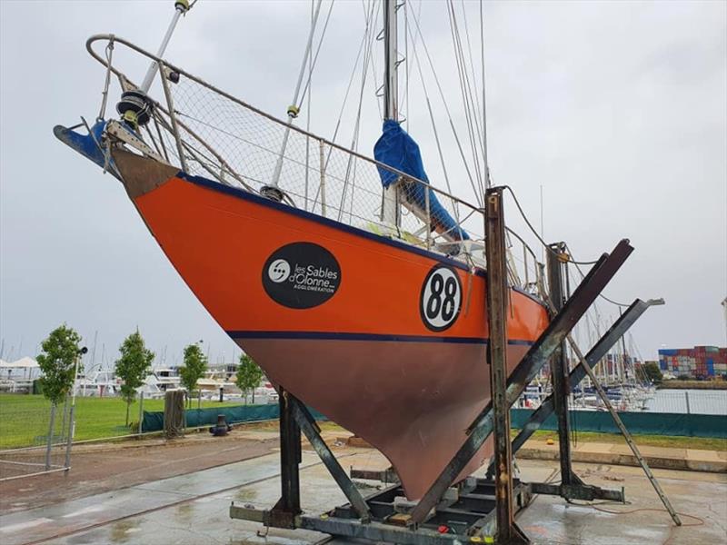 A new bottom paint of Coconut before her 13,000 NM Journey. - photo © Coconut GGR