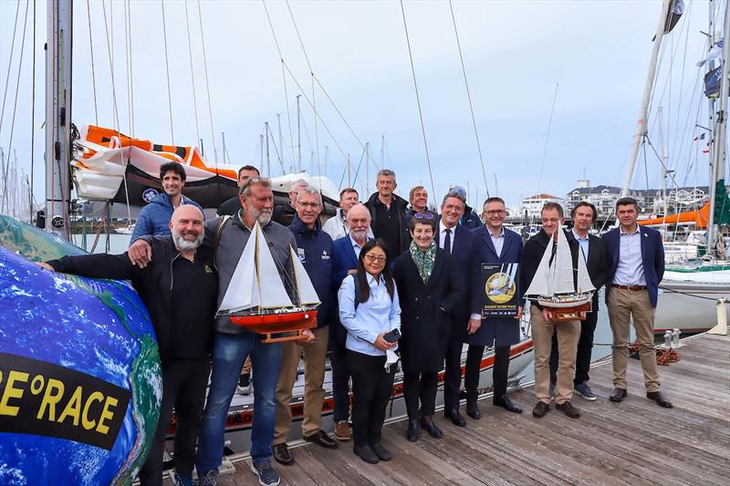 Golden Globe Race 2022 family on Les Sables d'Olonne Vendée Globe Marina photo copyright Golden Globe Race taken at  and featuring the Golden Globe Race class