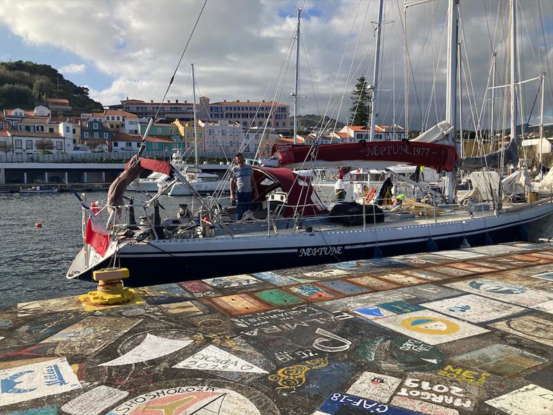 `Neptune`, part way through her return voyage to Brittany France to commence a final refit and preparation for the 2023 Ocean Globe Race photo copyright Team Neptune taken at  and featuring the Golden Globe Race class