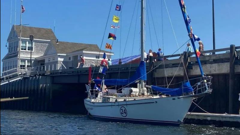 Elliott Smith's Gale Force 34 “Second Wind” at Newburyport (USA) before setting sail across the Atlantic photo copyright Elliott Smith Team taken at  and featuring the Golden Globe Race class