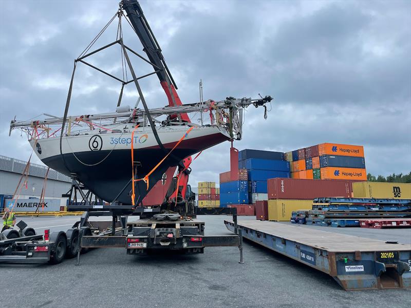 Tapio Lehtinen chose to ship his yacht to Bilbao rather than sail her through the Baltic, Channel and Bay of Biscay. - photo © Tapio Lehtinen Sailing