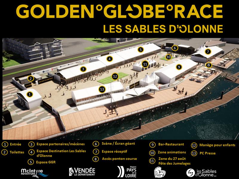 Golden Globe Race 2022 Les Sables d'Olonne Race Village Plan. The gates of the GGR Race Village will open on August 20th at 10:00 am photo copyright Ville des Les Sables d'Olonne taken at  and featuring the Golden Globe Race class