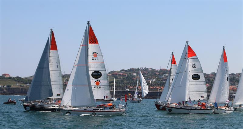 15 Golden Globe Race 2022 yachts on the same start line, finally! photo copyright Paco Hispán Miranda taken at  and featuring the Golden Globe Race class
