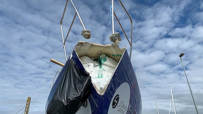 Abhilash Tomy is on track for Bayanat's nose job - Golden Globe Race photo copyright Eli Van den Broek taken at  and featuring the Golden Globe Race class