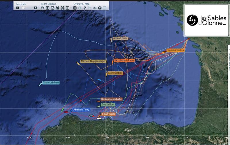 Damien Gillou (FR) with his “PRB” was 60 miles out from Les Sables d'Olonne at 1600 UTC with an ETA at the VENDEE Marina around 0700UTC Friday photo copyright Golden Globe Race taken at  and featuring the Golden Globe Race class