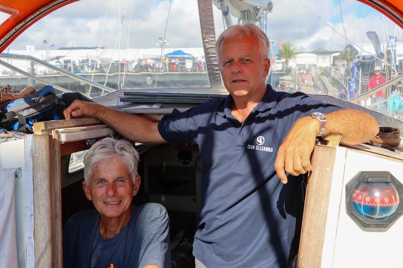 Jeremy Bagshaw with a lot of South African Friends' help to get to the start line photo copyright Nora Havel  / GGR2022 taken at  and featuring the Golden Globe Race class