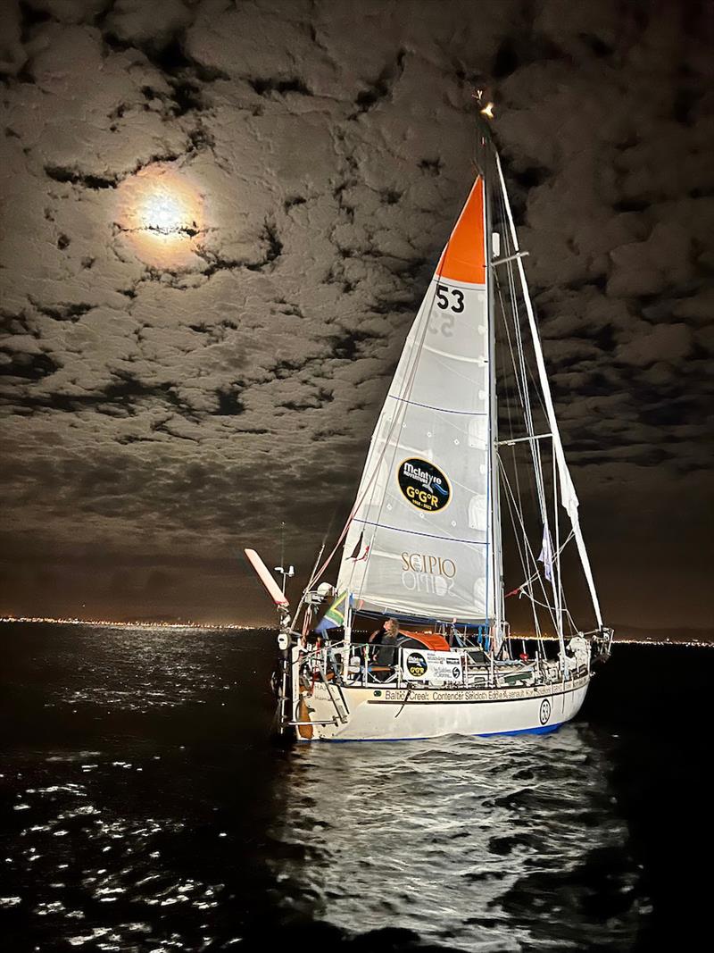 Kirsten Neuschäfer second in her home town after a daring option photo copyright Aïda Valceanu / GGR2022 taken at  and featuring the Golden Globe Race class