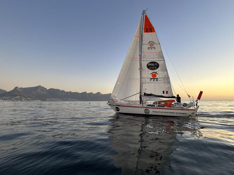Damien Guillou ( PRB) has shown incredible capacity to face problems, and fight his way back to the top. He will be missed by both the entrants and public photo copyright Riaan Smit / GGR2022 taken at  and featuring the Golden Globe Race class